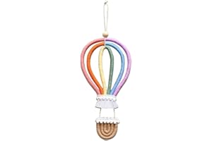Tiardey Mongolfiera Decorazione da Appendere Ornamento da Parete Arcobaleno Decorazione da Appendere Ciondolo Casa Boho Arazzo Appeso Decorativo