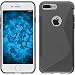 Produktbild PhoneNatic Case für Apple iPhone 7 Plus Hülle Silikon grau S-Style Cover iPhone 7 Plus Tasche + 2 Schutzfolien