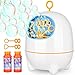 Produktbild Elover Seifenblasenmaschine für Kinder USB-Aufladung Blase Maschine Cartoon-Stil Bubble Machine Indoor und Outdoor Bubble Maker Spiele Zwei Levels Geschwindigkeit Perfekt für Partys Hochzeit