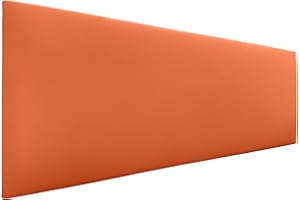 DHOME Testata in similpelle o tessuto AQUALINE Testata imbottita liscia Testata letto di lusso (Similpelle Arancione, 160cm (Letti 150/160))