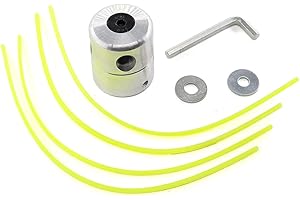 MCHNIC Cabezal de hilo de aluminio, cabezal de doble hilo, bobina de hilo de nailon con 4 hilos para desbrozadora Stihl Husqvarna Dolmar Fuxtec Rotfuchs Timbertech Tarus BC52, BC520