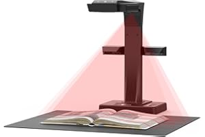 CZUR ET18 Pro Escáner de Documentos Profesional con OCR Multilenguaje, Escáner de Libros de A3, Scanner Profesional de Alta Resolución HD de 18 MP, Compatible con macOS y Windows