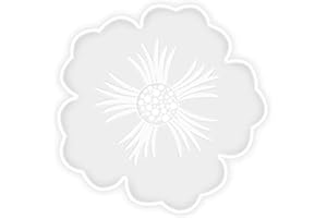 DLICSY Resin Mould,Silicone Coaster Moulds for Resin,DIY Transparent Flower Frame Epoxy Resin Tray Moulds Casting Coaster Mould for Resin Jewelry Craft Decoration Home Decors