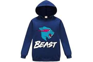FORLCOOL Famoso YouTube Gamer Esprots Logo Impreso Sudaderas Mr Beast Lightning Cat Top para niños 3-13 años Ropa deportiva