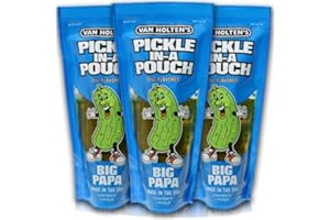 BUG'S PANTRY 3x Van Holten's Pickle in a Pouch 3 Pack | Hot Mama, Big Papa, Garlic Joe, Sour Sis | American Pickles (Big Papa 3 pack)