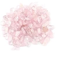 Wifehelper Trommelsteine ​​Crushed Natural Crystal Quartz Kleine Crystal Tumble Gemstone 100g Bundle-Taschen(Pink)