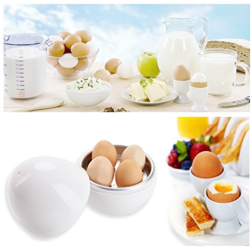 Kapmore Eierkocher Easy 4 Eier Microwelle Boiler Rapid Egg Kochen Geräte - 2