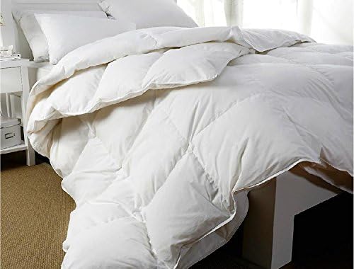 Rose Feather Luxurious PURE 80%White Goose Down &amp; 20% Goose Feather Duvet Set ALL-SEASON (4 TOG Duvet + 10 TOG Duvet),Single/Twin/Double/King/Super King,White (Super King 260x220cm(102x87inch))