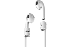 elago Silikonowy pasek AirPods pasek Anti-Strap kompatybilny z Apple AirPods 1 i 2 - wykonany z gładkiego silikonu, 45 cm, idealny do uprawiania sportu, spędzania wolnego czasu (biały)