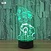 Produktbild xdl home store 3D Illusion Lampe Nachtlicht optische Lampe Schreibtischlampe Cartoon kleine Tischlampe Acryl führte Nachtlicht USB-Plug-In, 630, Mehrfarbig :, Bluetooth-Audio