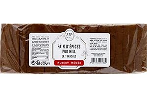Pain d’Épices Pur Miel - Texture Moelleuse et Fondante - Recette Artisanale et Exclusive - Farine de Seigle - Fabrication Traditionnelle - 300g - ALBERT MÉNÈS