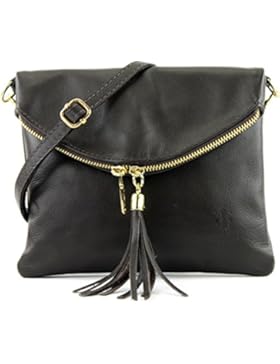 modamoda de - ital. Ledertasche Clutch Umhängetasche Unterarmtasche Nappaleder T139-A