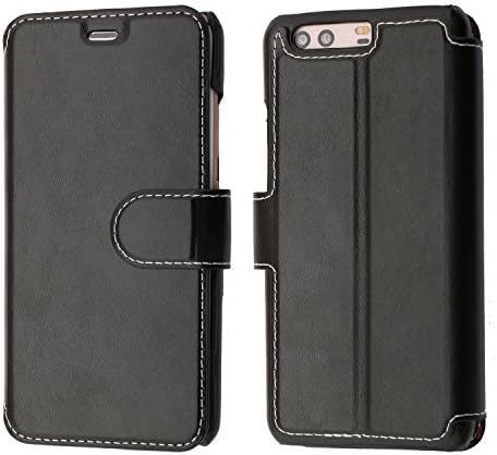 Huawei P10 Case, Mobest Huawei P10 Premium Leather Case, Huawei P10 Wallet Case, Magnetic Flip Case Cover [Wallet Stand], Card Slots For Huawei P10 - Black