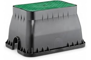 Suinga Pozzetto di Irrigazione Rettangolare Jumbo 50x64x30 cm | Contenitore per 4-7 Elettrovalvole o Accessor