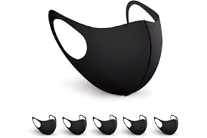BartZart Shabo EIS Seide Fashion Masken schwarz I Unisex waschbare und Wiederverwendbare Masken (5 Stück)