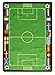 Kids Euro Football Mat Fun Non Slip Childrens Green Footie Rugs 100cm x 150cm