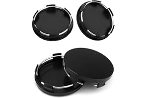 ‎UYRVAPE UYRVAPE 4 pcs Radkappen - Felgenkappen, Nabendeckel, Nabenabdeckung, Universal ABS Schwarz Nabenkappen, Polierte Oberfläche, für Radnaben, Auto Zubehör, Radnaben, Außendurchmesser 65mm