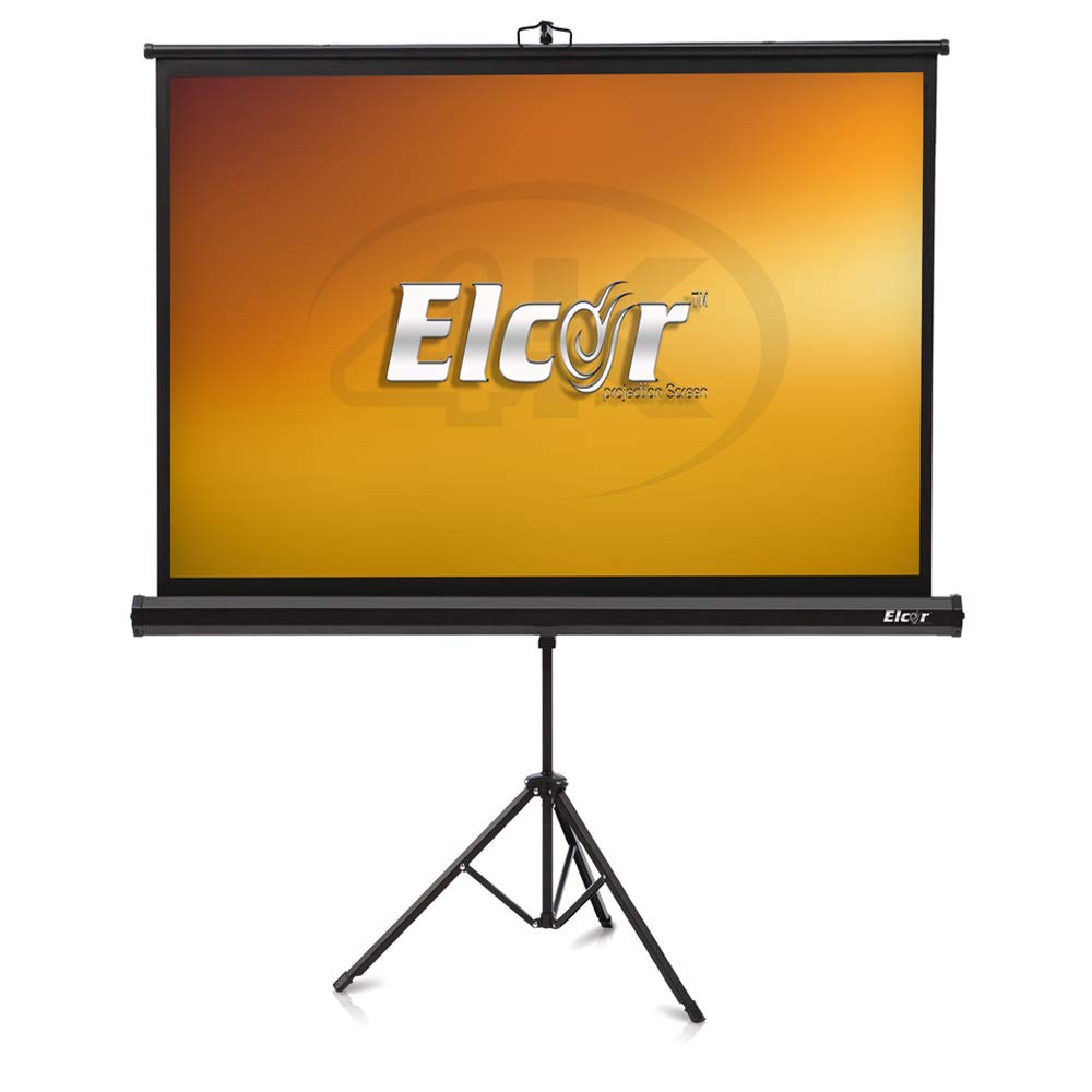 ELCOR lite series Tripd projection screen 4 feet x 4 feet, 1:1 Square format, 68" Diagonal Heavy stand.