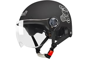 AOOPOO Casque Trottinette Electrique Adulte, Casque Vélo Électrique avec Visière, Demi Casques Haute Protection Unisexe, pour Vélo, Trottinette, Skateboard, Motos, pour Homme et Femme