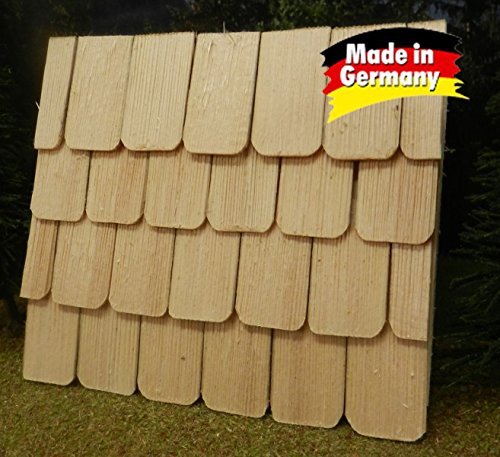 WeWi – 200 Stück Dachschindel, handgeschlagen, naturfarben ca. 40 x 23 x 3 mm – für Krippen und Modellbau