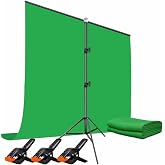 AA Plus Green Screen Greenbox Yeşil Fon Perde (1.5X2 Metre) + Tek Ayaklı Fon Standı + 3 Mandal Yeşil