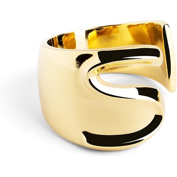 Bague Double Croix SINGULARU Plaqué Or 18K - Anneau Original Et Audacieux Pour Femmes