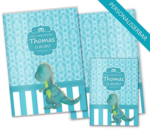 U-Heft Hülle SET Blue Nature Untersuchungsheft Hülle & Impfpasshülle personalisierbar mit Namen und Geburtsdatum