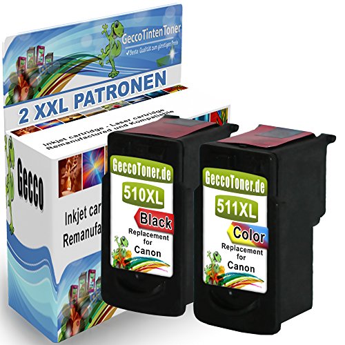 Premium 2er Set Kompatible Druckerpatronen Als Ersatz für Canon PG-510 XL + CL-511 XL Tintenpatronen für PIXMA MP287 IP2700 MP495 MX420 MP250 MP230 MP240 MP499 MX320 MX330 MP480 MP270 MP280 MX340 MX350 MX410 MX360 MP490 MP260 Tintenpatrone (Schwarz , Farbig) 510+511-Canon
