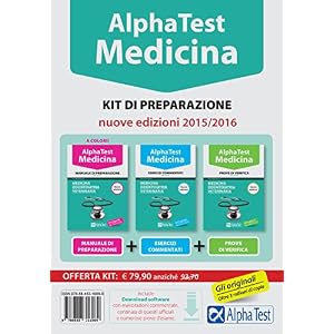 Alpha test. Medicina, odontoiatria, veterinaria. Kit di preparazione. Con test di sim