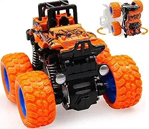 Tzoo Monster Gear Suspension Pull Back Rock Crawler Car for Kids Age 2+ | 4 Wheel Drive, Rubber Spring Shock Absorber Mini Monster Car- Multi Color (Pack 1)