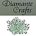 300 x 2mm Light Green Round Diamante Loose Flat Back Rhinestone Gems - created exclusively for Diamante Crafts
