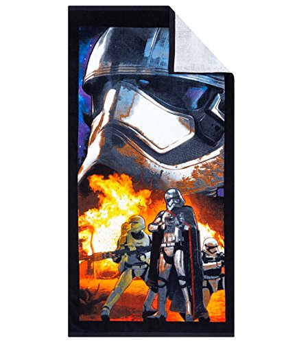 Star-Wars-The-Clone-Wars-Darth-Vader-Jedi-Yoda-Jungen-Strandhandtuch-schwarz