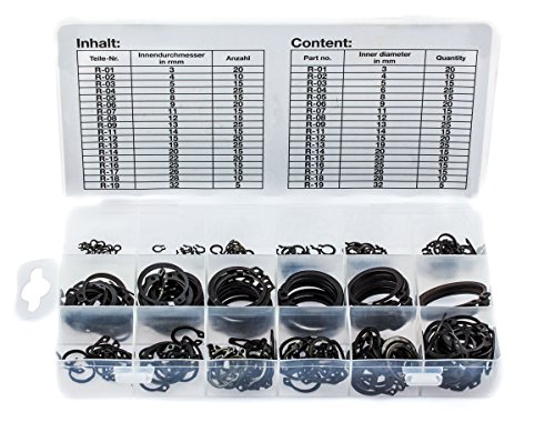 Außen Seegerringe 300-tlg. Sicherungsringe Nutenringe Sprengringe