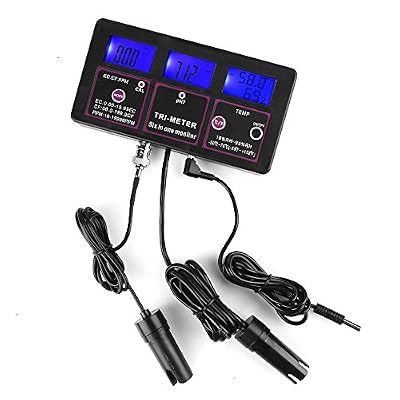 Leaning Tech LTC 7 en 1 Multi Paramètre professionnel Digital LCD multi fonctions Moniteur de qualité de l'eau testeur ph/RH/EC/CF/TDS (ppm)/Temp Multi paramètres