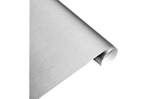 SKYMEX VINYL UK Brushed Aluminium Car Vinyl wrap sticker film car wrapping sheet (30cm x152cm) (SILVER)