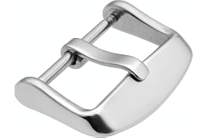 WOCCI Cinturino di Ricambio Fibbia, Acciaio Inossidabile, Scelta di Colore e Dimensione