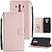 Price comparison product image Huawei Mate 10 Pro Case (Not Mate 10), Huawei Mate 10 Pro Cover, Alfort Three Card Photo Frame Series Case Cover Material Premium Hybrid PU Leather Magnetic Flip Wallet for Huawei Mate 10 Pro 6.0" (Not Mate 10) Smartphone Fashion Design Simple Style Stand Function (Rose Gold)