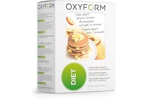 OXYFORM BY OXYLENT Crêpes Protéinée Repas Sucré I Laboratoires Oxyform I Préparation Riche Protéine Poudre Sportifs I Pancakes Ideal Masse Musculaire I Pancake Faible Teneur Sucre I 12 Repas I Goût Pomme Caramel I 300 g