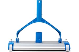 Limpiafondos de aluminio para piscinas - Fijación Clip - Cepillos de nylon - 4 ruedas - 33 cm Dpool