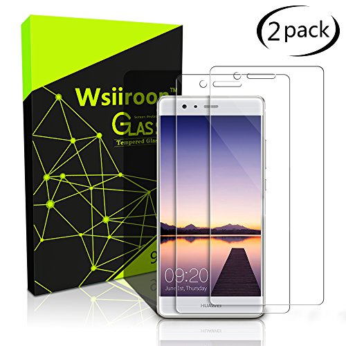 Huawei P9 lite Panzerglas Schutzfolie, Wsiiroon [2 Stück] Displayschutzfolie 3D Touch Kompatibel-0.33mm für Huawei P9 lite, 9H Härte, 2.5D Kanten, 99% Transparente Displayschutz