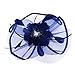 Produktbild Frcolor Feder Fascinator Hut Haarspangen Haarspangen Haarnadeln für Cocktail Hochzeit (Marineblau)