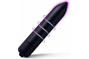 BGMKE Quiet Waterproof Bullet Rod Soft Silicone Toys Powerful Mini Stick Massage Ball for Women Pleasure, Personal Mini Travel Bullet Tool for Men and Women, Electric Handheld Play Frosted (Black)