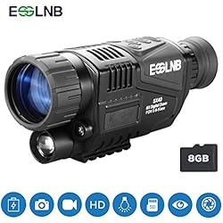 ESSSLNB Monoculaire Vision Nocturne 5X40 Vision Nocturne Enregistrement d'images et de Vidéos Fonction de Rejeu avec 8GB TF Carte 1.5 inch écran LCD TFT pour Chasse