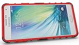Samsung Galaxy A7(2015) / A7000 Hülle Nnopbeclik Hybrid 2in1 TPU+PC Schutzhülle Cover Case Silikon Rüstung Armor Dual Layer Muster Handytasche Backcover 360-Grad-Drehung ständer stoßfest Handy Hülle Tasche Schutz Etui Schale Bumper Pour Samsung Galaxy A7(2015) / A7000 5.5 Zoll [Schwarz+Rot] - 4