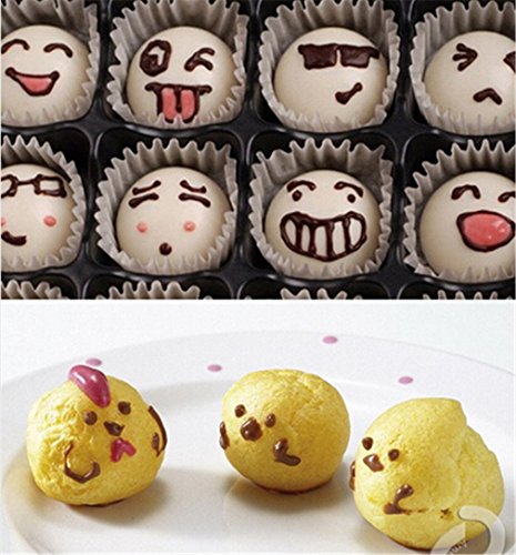 HENGSONG Silikon Sahne Schokolade Dekorieren Spritze, Kuchen Dekorationsstift Keks Plätzchen Gebäck Zuckerguss Dekorieren Pen Cake Cookie Food Deko-Stift - 4