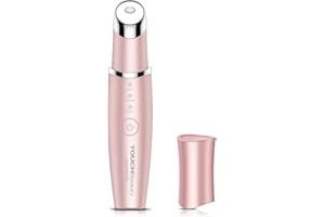 TOUCHBeauty Massage des Yeux Appareil, 3 en 1 Anti Age Masseur Oculaire Anti-âge Chauffant 40℃ avec Vibration à Haute Fréquence et Lumière LED Rouge pour élimine les Rides Cernes et Poches AG-1980KP