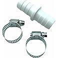 JAM2DAY Connector for Washing Machine/Dishwasher Outlet Drain Hose Including Clips