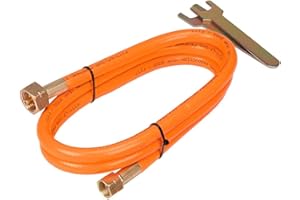 TOPEX Manguera de gas propano con conector de 2-5 m, manguera de conexión de butano y propano