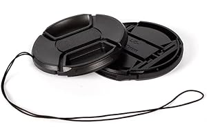 FANZR 49mm Lens Cover Cap Compatible for Canon M50II M50 M100 kit EF-M 15-45mm f/3.5-6.3 Lens, for Sony A7RIV A7III RX1R kit FE 50mm f/1.8 Lens, E 55-210mm Lens (2 Pack)