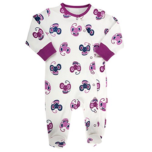 Kite Baby Girls Mouse Sleepsuit Long Sleeve Footies, Pink (Magenta), 6-12 Months